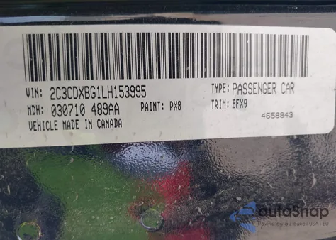 2020 Dodge Charger Sxt Rwd из США, поврежденный, VIN 2C3CDXBG1LH153995